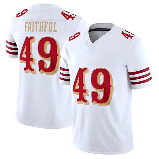 Men San Francisco #49 The Faithful White 2025 Rivalries Collection Jersey