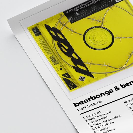 Post Malone Poster: 'Beerbongs & Bentleys' Album CoverPoster