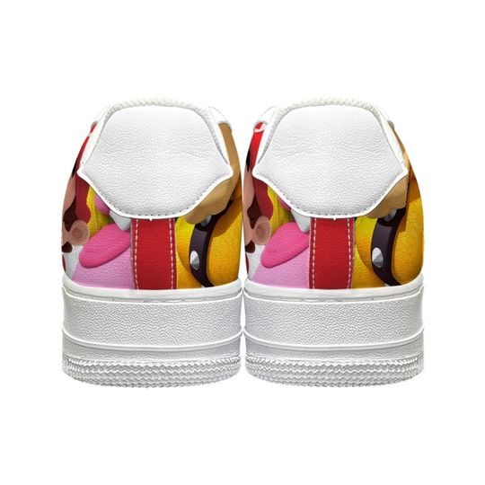 Super Mario Luigi Leather Low Top Sneakers for Kids, Men, Women