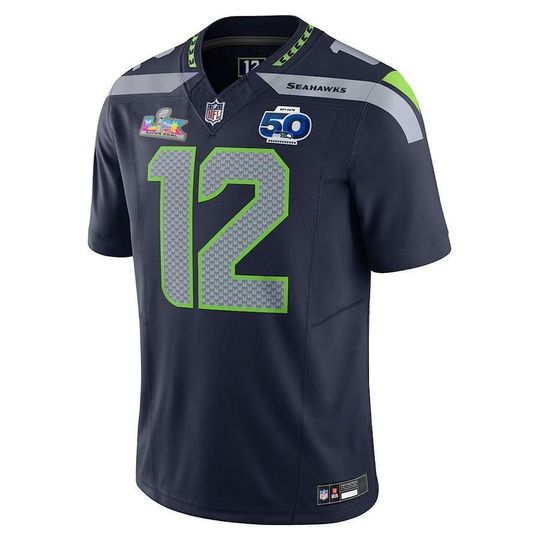 Personalized Seahawks  Jersey, Custom Name & Number, Sports Super Bowl LX Patch  Gift