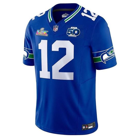 Personalized Seahawks  Jersey, Custom Name & Number, Sports Super Bowl LX Patch  Gift