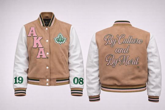 Tan Varsity Jacket - Cropped