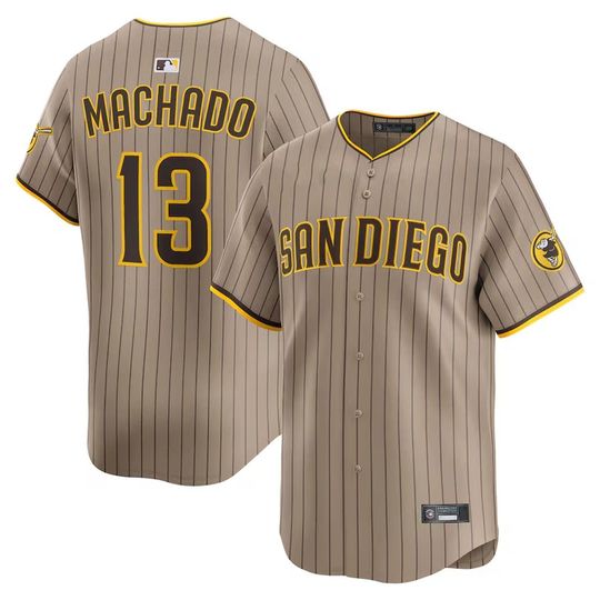 PersonalizedSan Diego Padres , Custom Name & Number, #13 Manny Machado Limited Player Jersey Gift