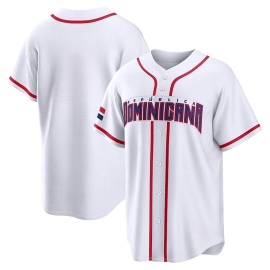 Custom Men's/Youth Dominicana Team Jersey  2026 World Baseball White Fan Personalized Name Number Shirt
