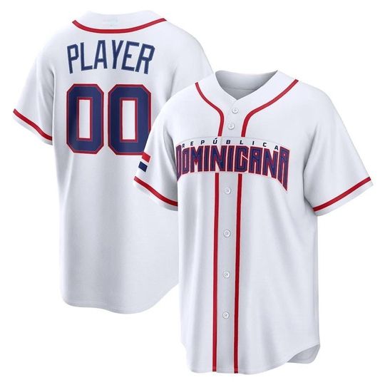 Custom Men's/Youth Dominicana Team Jersey  2026 World Baseball White Fan Personalized Name Number Shirt