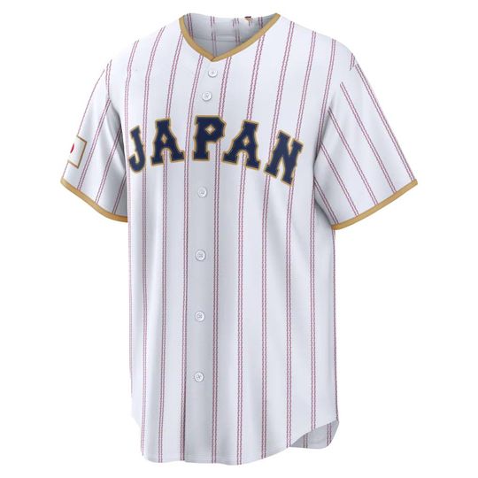 Munetaka Murakami Japan Baseball Jersey, White Pinstripe Fan Shirt