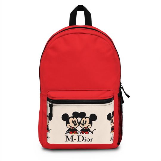 Cartoon Mouse Backpack, Cute Retro Character Print