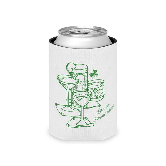 Let's Get Shamrocked Can Cooler | St. Patrick's Day Drink Can Koozie