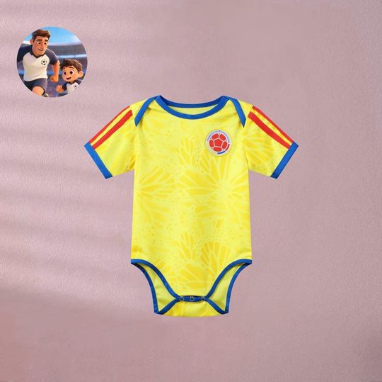 Colombia National Team Home Baby Bodysuit | Soccer Fan Apparel