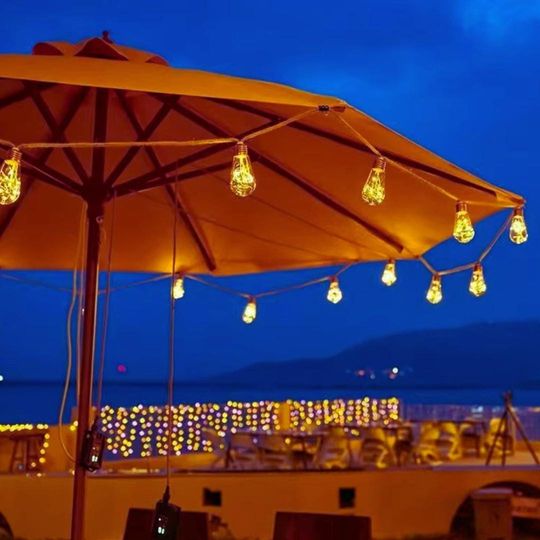 Vintage Hemp Rope Outdoor Solar String Lights