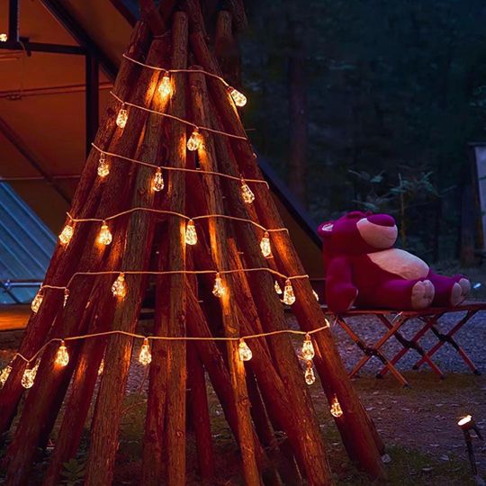 Vintage Hemp Rope Outdoor Solar String Lights