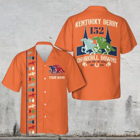 Personalized Kentucky Derby Churchill Downs Hawaiian Shirt, Derby Party Gift For Horse Racing Lover, Custom Talk Derby To Me Button Up Shirt