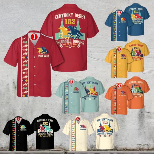 Personalized Kentucky Derby Churchill Downs Hawaiian Shirt, Derby Party Gift For Horse Racing Lover, Custom Talk Derby To Me Button Up Shirt