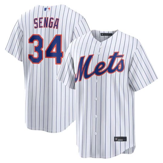 Personalized New York Mets White Jersey, Custom Name Number, Embroidered Gift