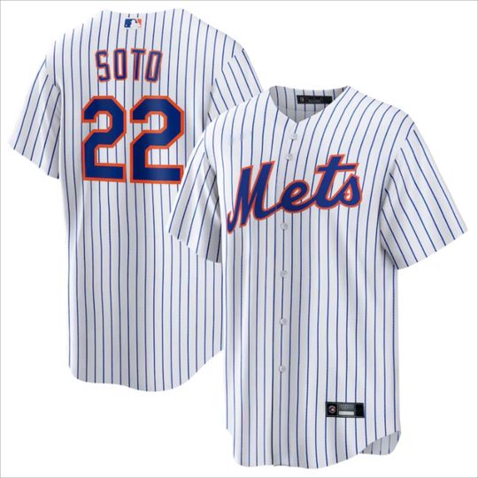 Personalized New York Mets White Jersey, Custom Name Number, Embroidered Gift