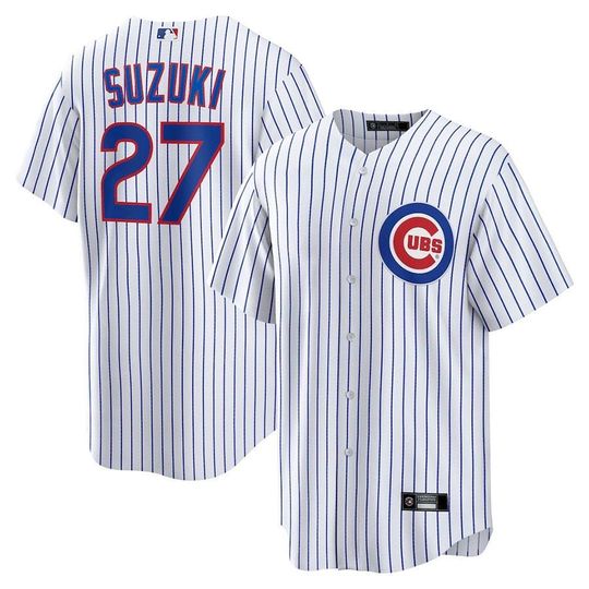 Personalized Chicago Cubs White baseball jersey, custom name and number