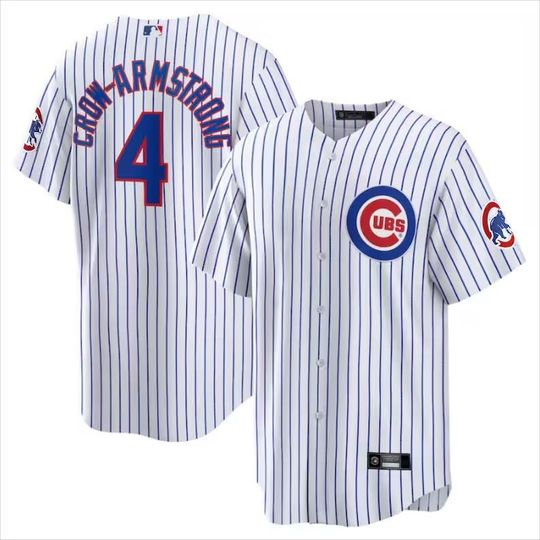 Personalized Chicago Cubs White baseball jersey, custom name and number