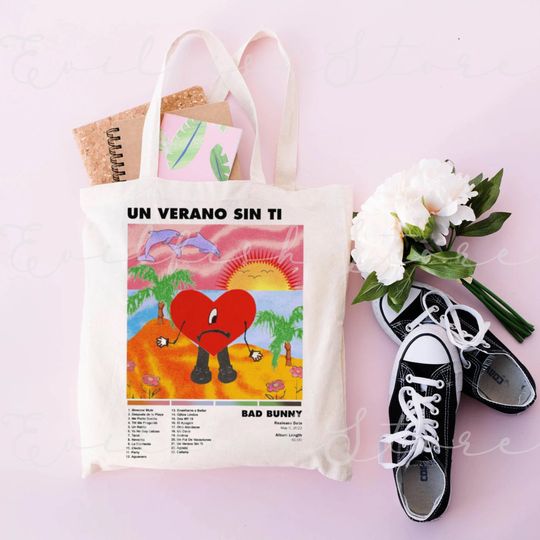 Un Verano Sin Ti Bad Bunny Tote Bag, Bad Bunny Tote Bag