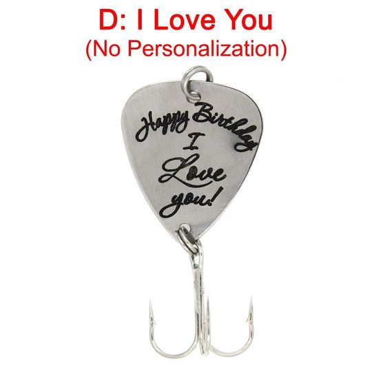 Personalized Birthday Fishing Lure: Engraved Stainless Steel Hook