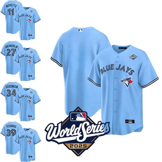 Custom Toronto Blue Jays 2025 Light Blue Collection Stadium Baseball Jersey,Personalized Name Number Fan Shirt
