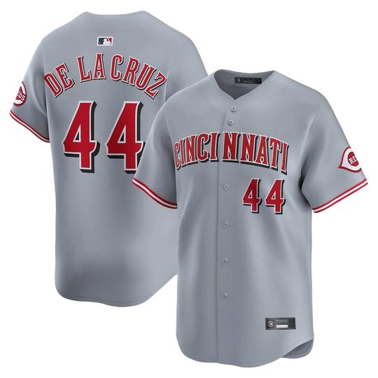 Custom Cincinnati Reds Gray Baseball Jersey, Personalized Name Number Fan Shirt