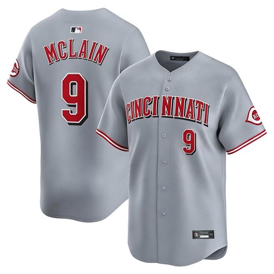 Custom Cincinnati Reds Gray Baseball Jersey, Personalized Name Number Fan Shirt