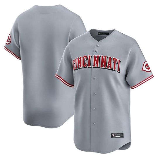 Custom Cincinnati Reds Gray Baseball Jersey, Personalized Name Number Fan Shirt