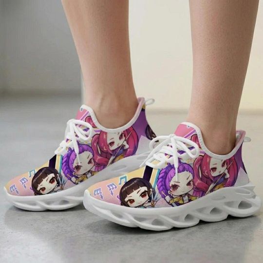 KPop Demon Hunters Kids Shoes, Super Girls Graphic Sneakers, KPop Fan Footwear, KPop Fan Shoes, Rumi Zoey Sheos