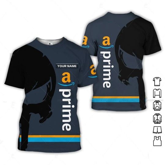 Amazon Prime,Amazon Logo,Amazon Worker 3D T-Shirt