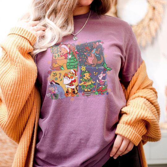 Winnie The Pooh Christmas, Pooh Friends Shirt, Retro Disney Christmas Shirt