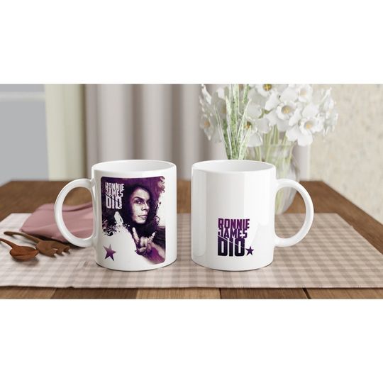 Black Sabbath Ronnie James Dio Art Ceramic Mug - Rock and Roll Coffee Cup