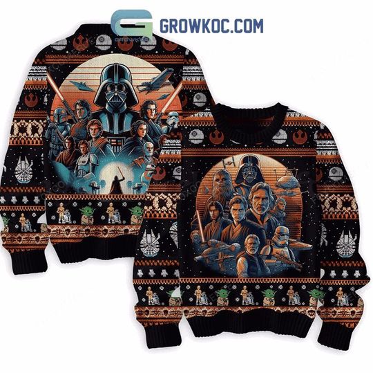 Star Wars Jedi Inspired Retro Holiday Ugly Sweater