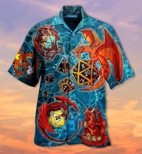 Dungeons and dragons hawaiian shirt, DnD Hawaiian Shirt