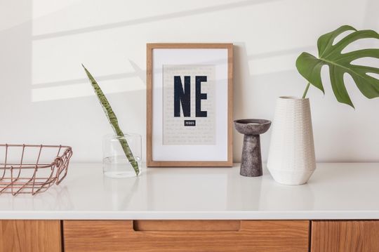 New England Patriots Wall Art | Vintage NE Print | Iconic Patriots Words & Phrases Typography Design | Navy Blue Football Decor