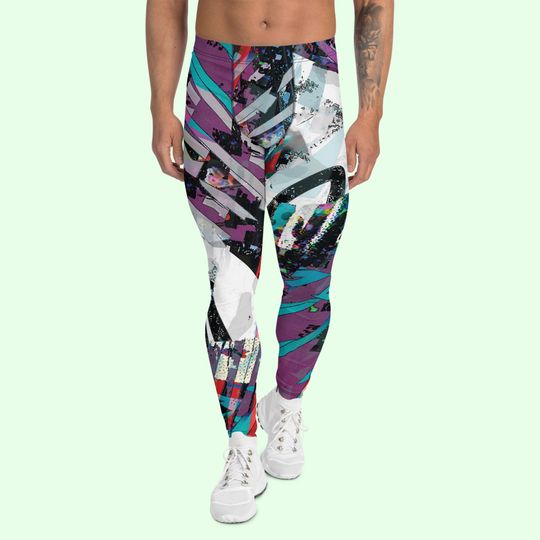 Graffiti glitch man leggings. Premium quality.