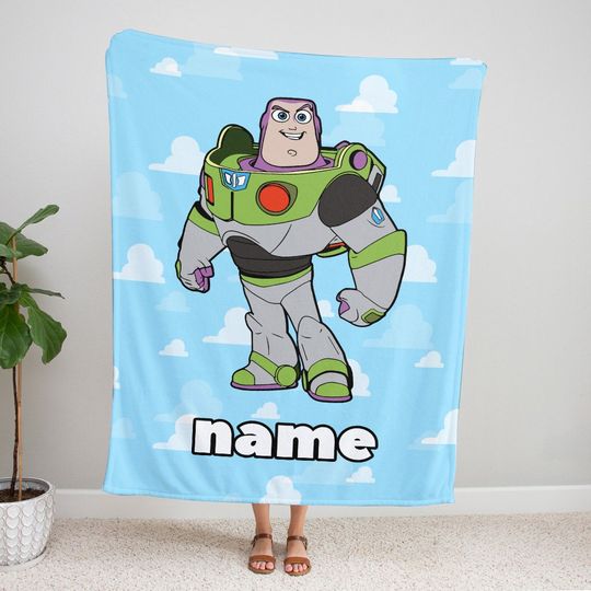 Personalized Name Disney Buzz Lightyear Fleece Blanket