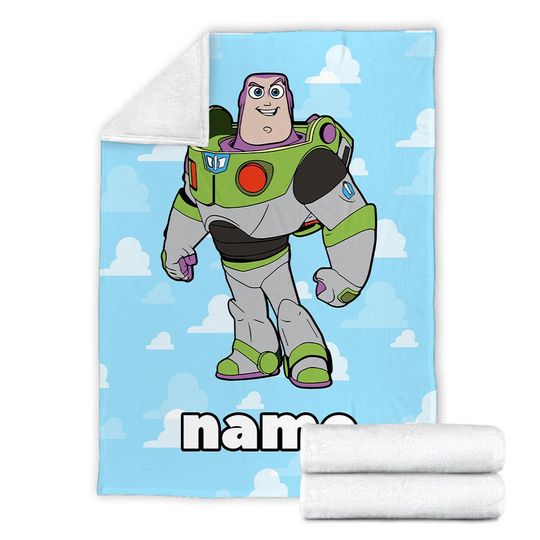 Personalized Name Disney Buzz Lightyear Fleece Blanket