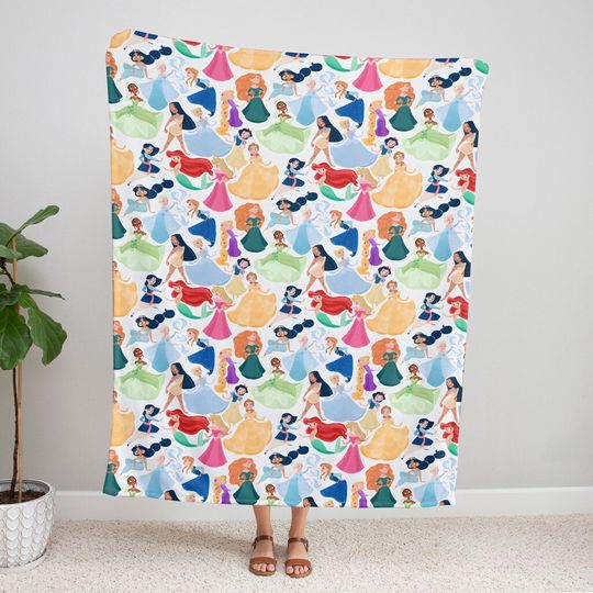 Disney Princess Characters Blanket, Magic Kingdom Blanket
