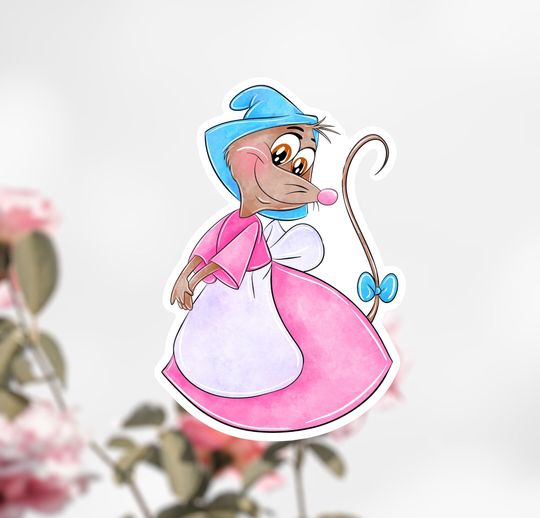 Cinderellas Mice Sticker, Disney Mouse Sticker, Cinde Sticker