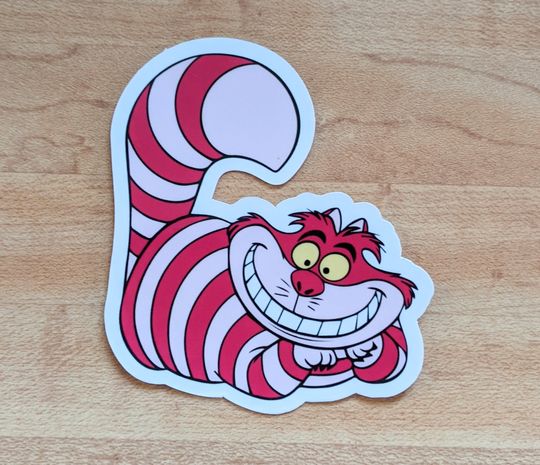 Cheshire Cat Sticker, Disney Cheshire Cat Sticker Decal