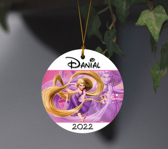 Disney Christmas Ornament, Personalized Princess Rapunzel Ornament