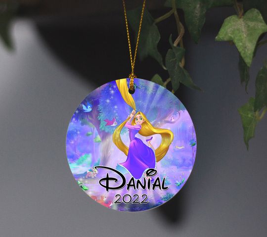 Disney Christmas Ornament, Personalized Princess Rapunzel Ornament