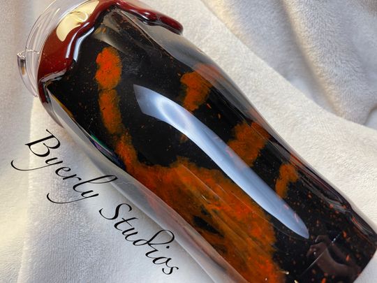 Umbrella Zombie Tumbler, Hand painted with Blood Drip