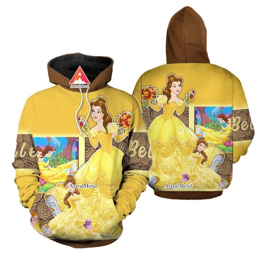 Belle Disney Princesses  Disney 3D Hoodieers