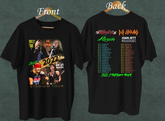 The Stadium Tour Rock Bands Shirt, Def Leppard Shirt, Poison Band, Joan Jett & The Blackhearts Shirt