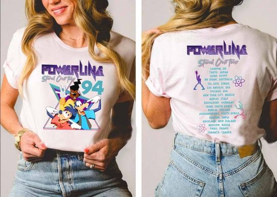 Powerline Stand Out Tour 94 Shirt, Vintage Goofy Movie Powerline Shirt
