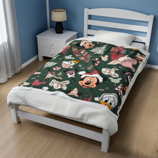 Mickey & Friends Christmas Throw Blanket, Disney Christmas Blanket