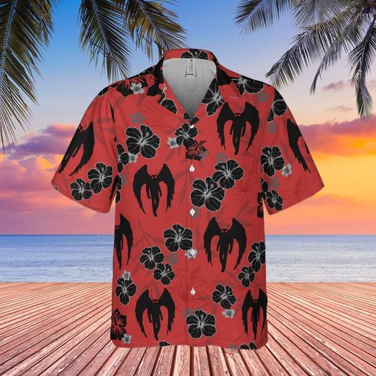 Mothman Hawaiian Shirt: Cryptid Button-Down Shirt