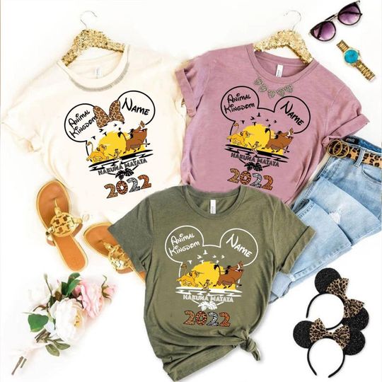Personalised Animal Kingdom shirts, Disney Hakuna Matata, Disney Lion King Shirt, Custom Disney Vacation shirts, Disney Family shirts