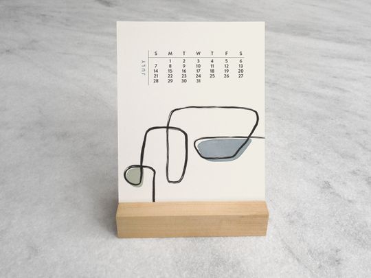 Mid-Century Modern 2024 Desk Calendar